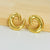 Golden spiral drops earrings