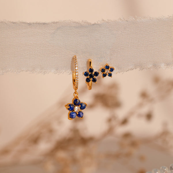 Blue Aura Earrings Set