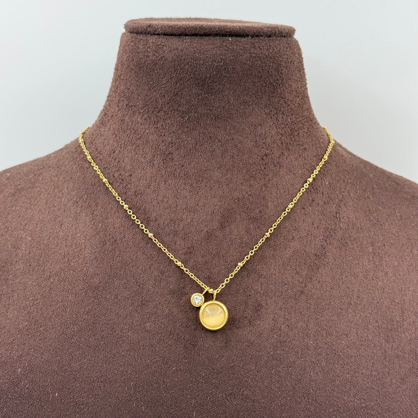 Minimalist gemstone Necklace