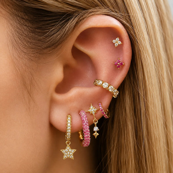 Stellar Bloom Ear Stack - Mismatch
