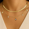 Evil eye Layersnake Chain Necklace