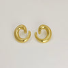 Golden spiral drops earrings