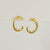 Pearl orbit hoops earrings
