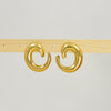 Golden spiral drops earrings