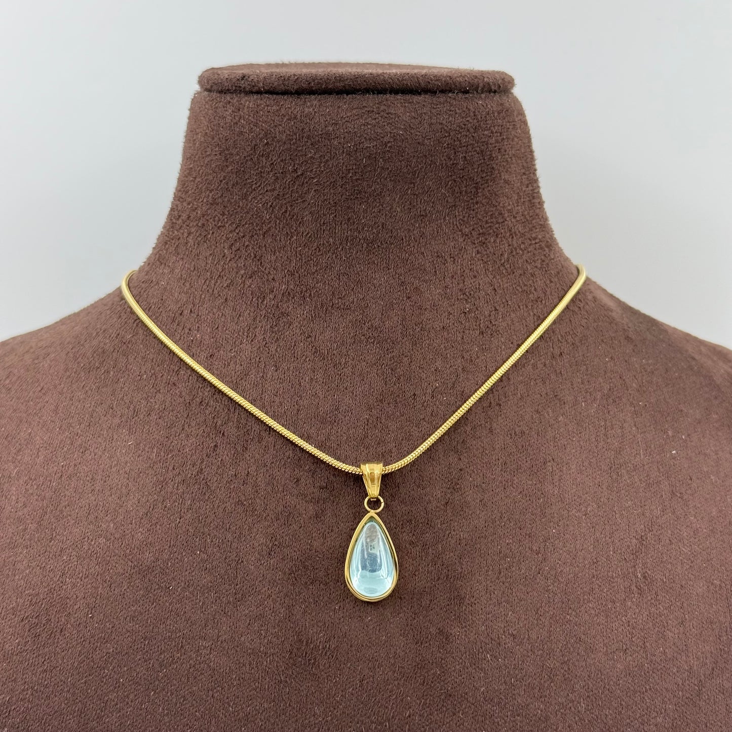 Water Drop Clear Pendant Necklace