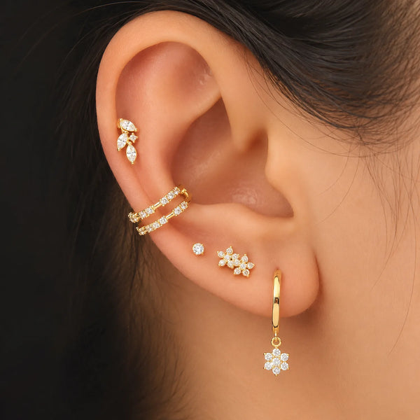 Floral CharmEar Stack - Mismatch