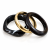 Midnight Noir Resin Bangle Set