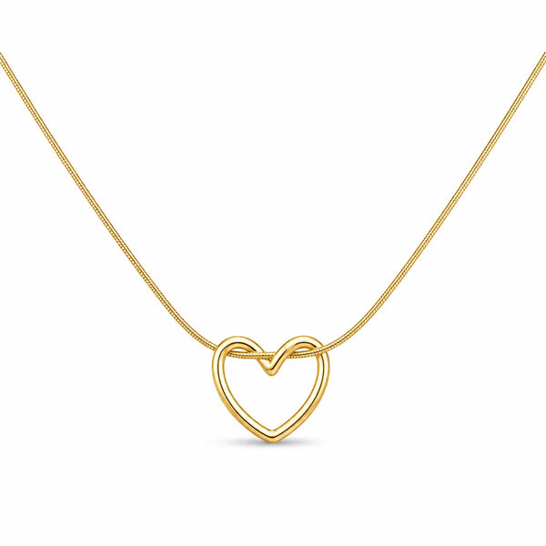 Hollow Heart Pendant Necklace