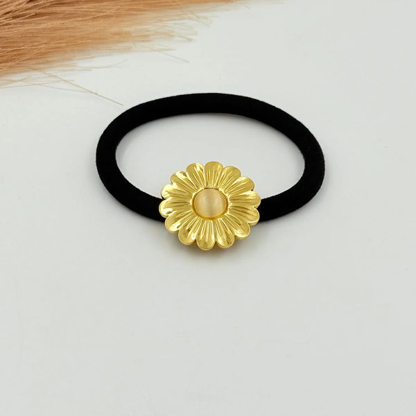 Circle Stone Flower Hair Tie