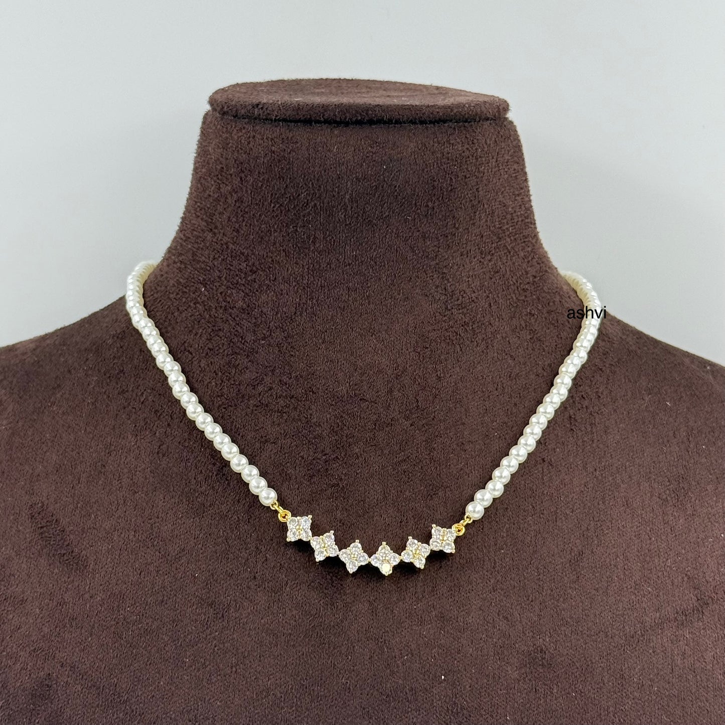 Pearl Diamond Pendant Necklace