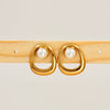 Pearl embrace drops earrings