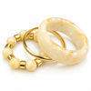 Blush Aura Resin Bangle Set