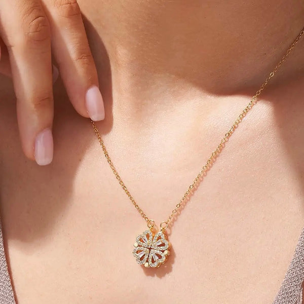 Two in one Heart Clover Necklace