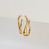 Golden halo ovals earrings