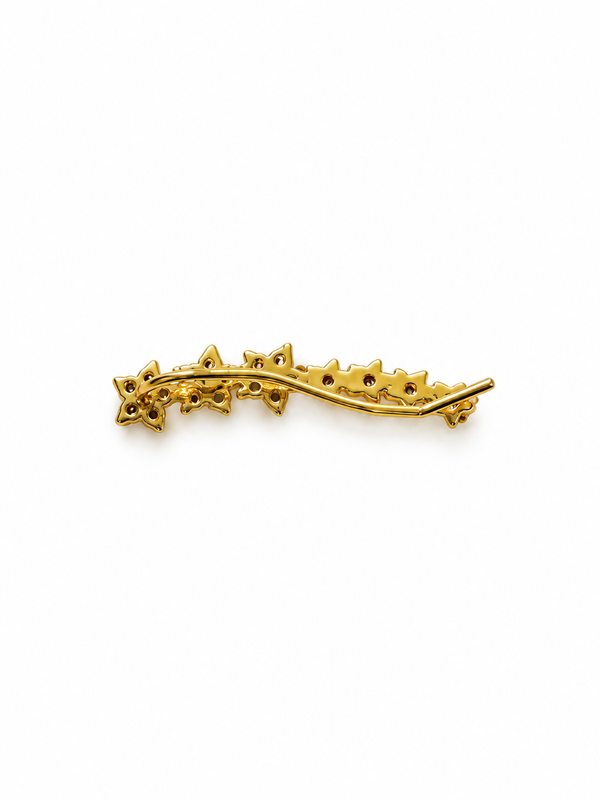 Crystal Floral Climber Ear Cuff