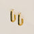 Green bar glam earrings