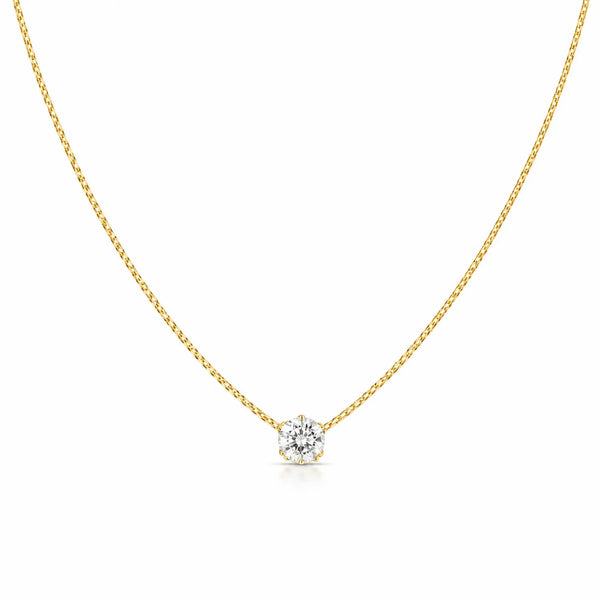 Round Solitaire Necklace