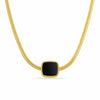 Black Coin Snake Chain Necklace