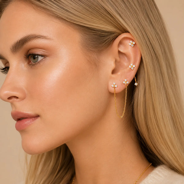 Bloom & Link Earrings Set
