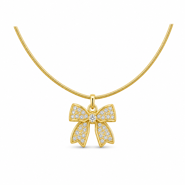 Bow Diamond Necklace