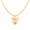 Bow heart Snake Chain Necklace