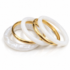 Luxe Resin & Stainless Steel Bangle Set