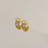 Single diamond hoop earrings