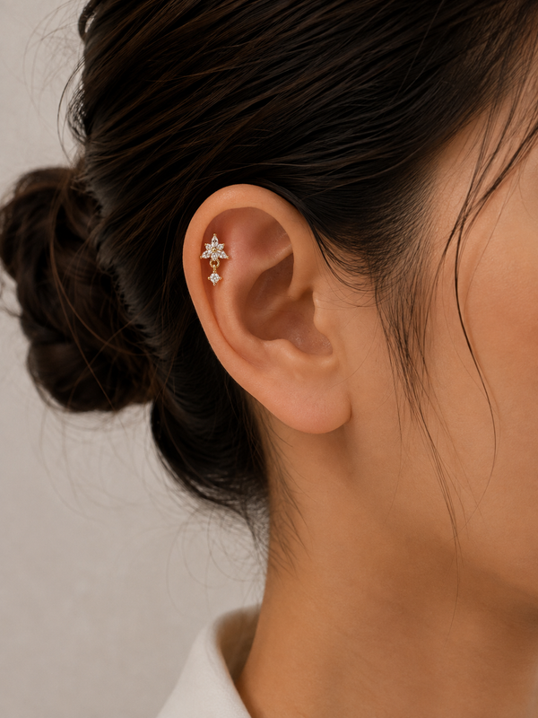 Trea Drop ball back Earrings