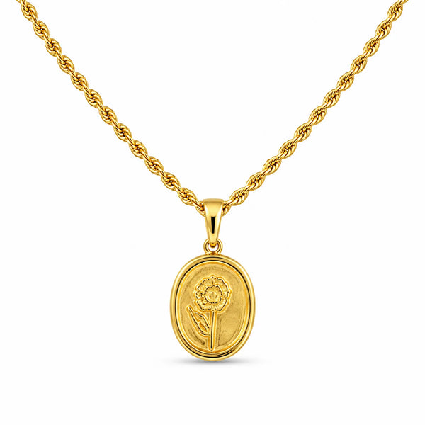 Rose Stamp Necklace