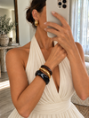 Midnight Noir Resin Bangle Set