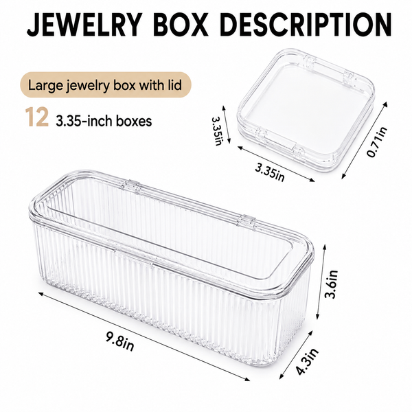 Acrylic Jewelry Organizer Box – Transparent Portable Storage