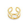 Oval Decore Layer Cuff Ring