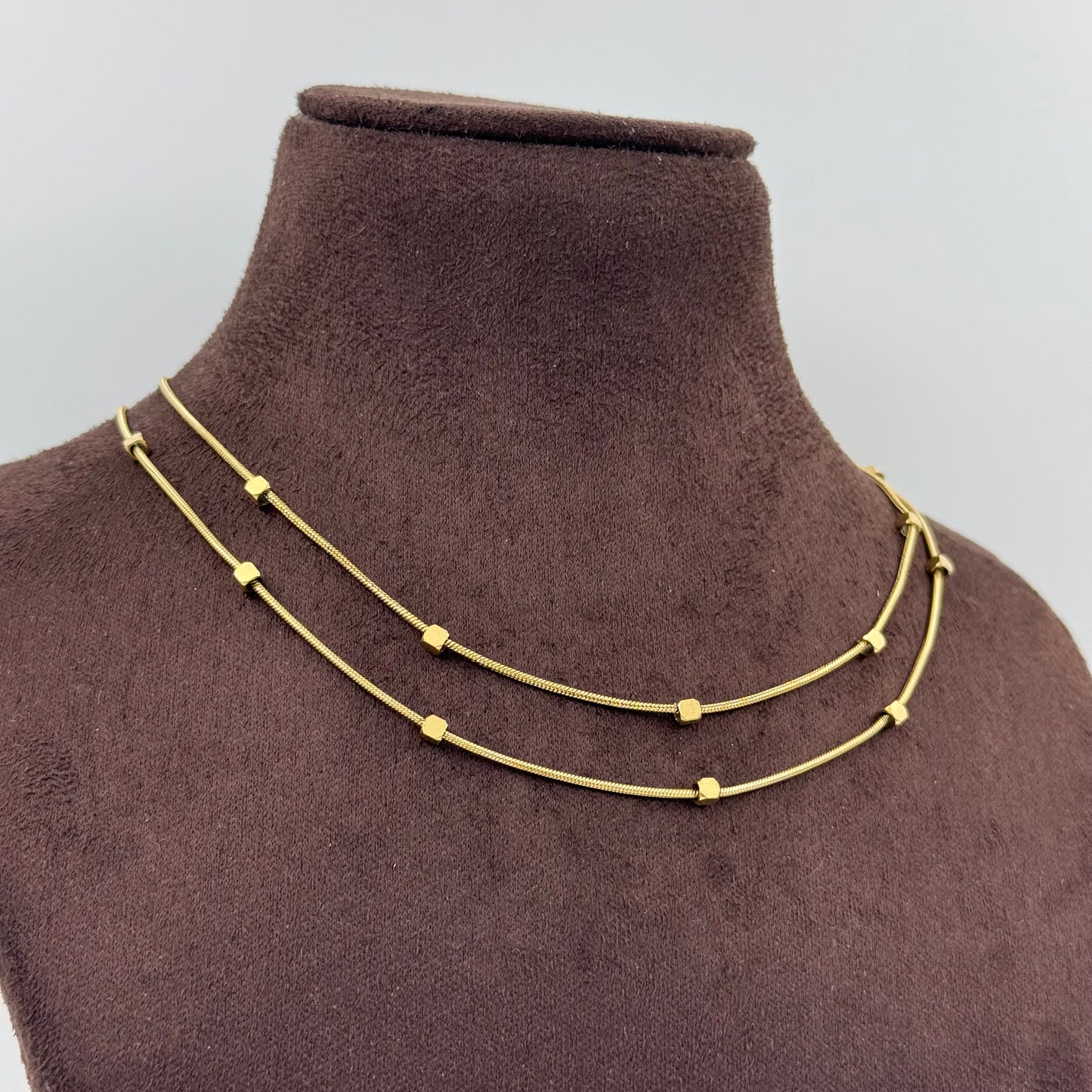 Mini cube layer Necklace