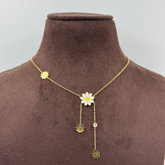 Hanging Daisy Flower Necklace