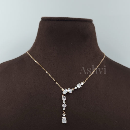 Dangling Crystal diamond Necklace