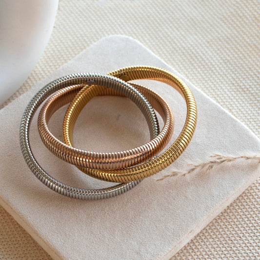 Triple Chunky Twisted Bracelet