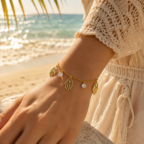 Dangling Hamsa Bracelet