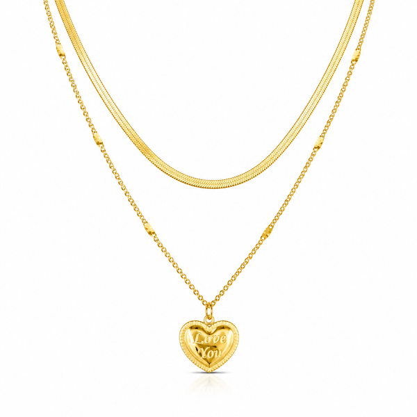 Double Layer Heart Necklace