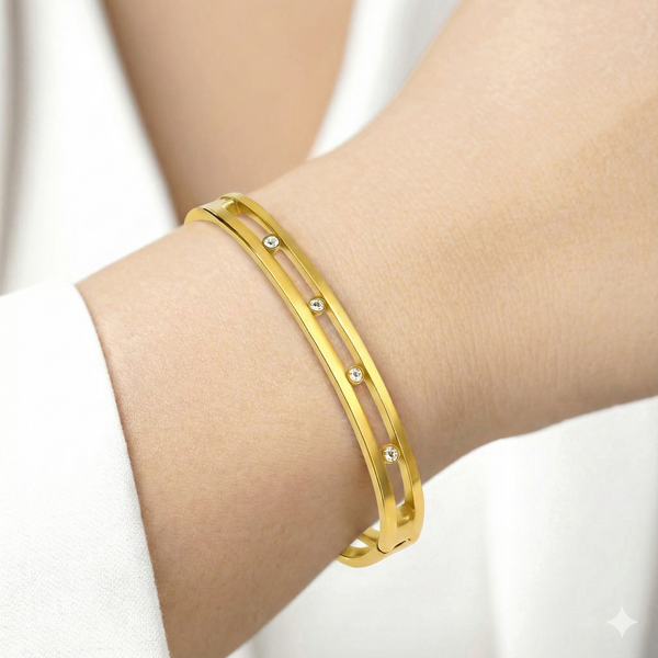 Double line Diamond Kada