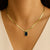 Snake Chain with Black Pendant Necklace