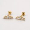 Crystal Crown ballback Earrings