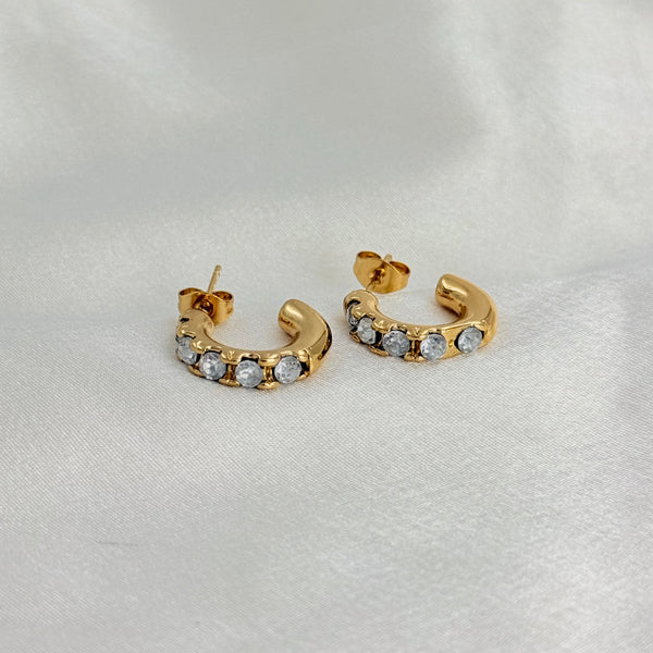Mini glam hoops earrings