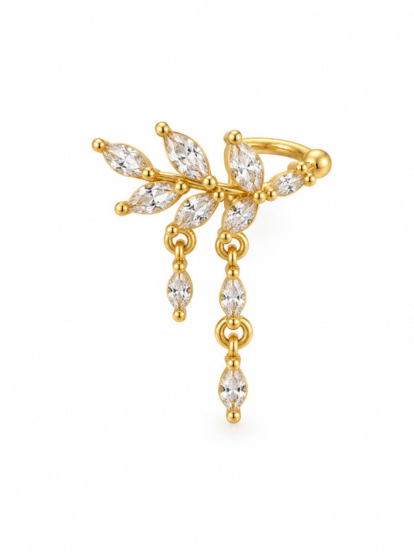 Crystal Vine Drop Ear Cuff
