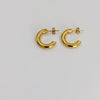Golden curl hoops earrings