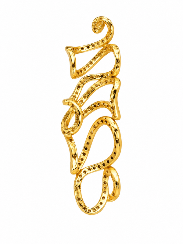 Ziya Crystal Wave Ear Cuff