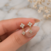 Flower Drop Flatback Earrings
