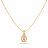 Emerald oval Pendant Necklace