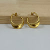 Golden wave curve earrings