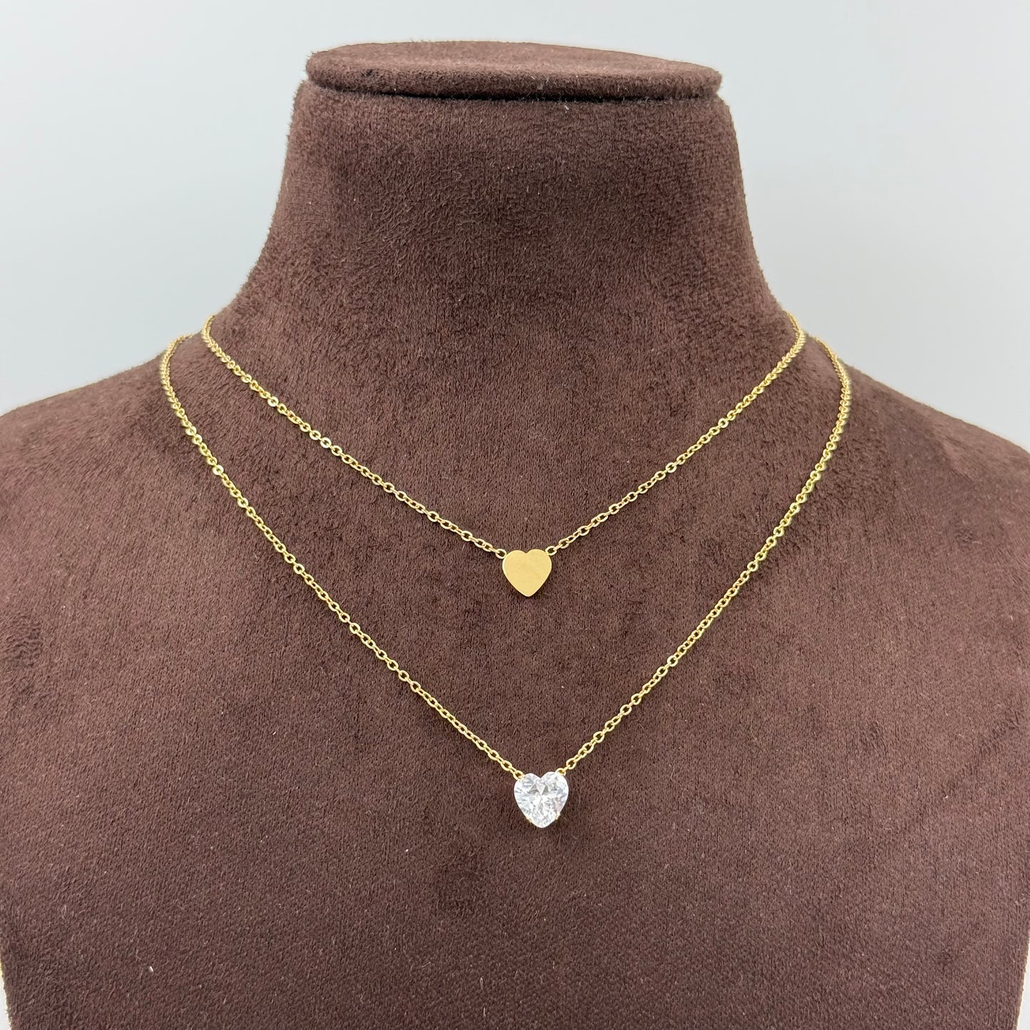 Heart Diamond layer Necklace