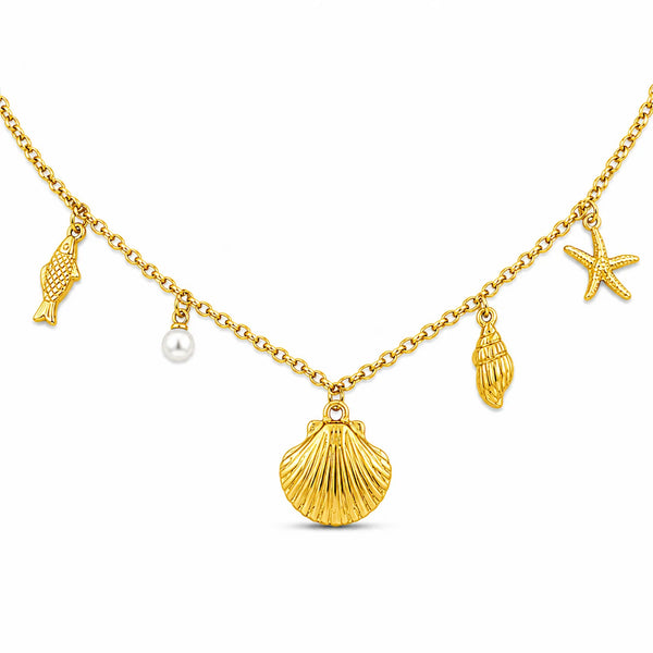 Shell Beach Charm Necklace